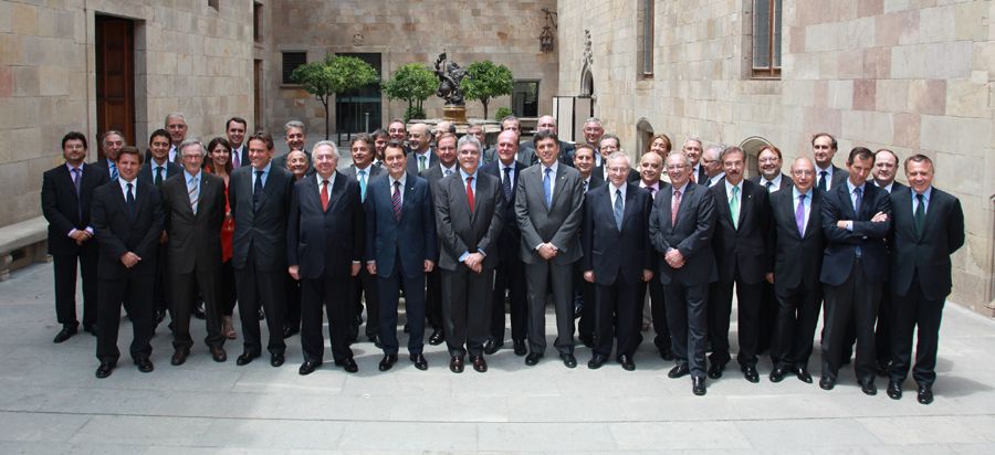 Foto almuerzo logístico SIL 2011 en la Generalitat.
