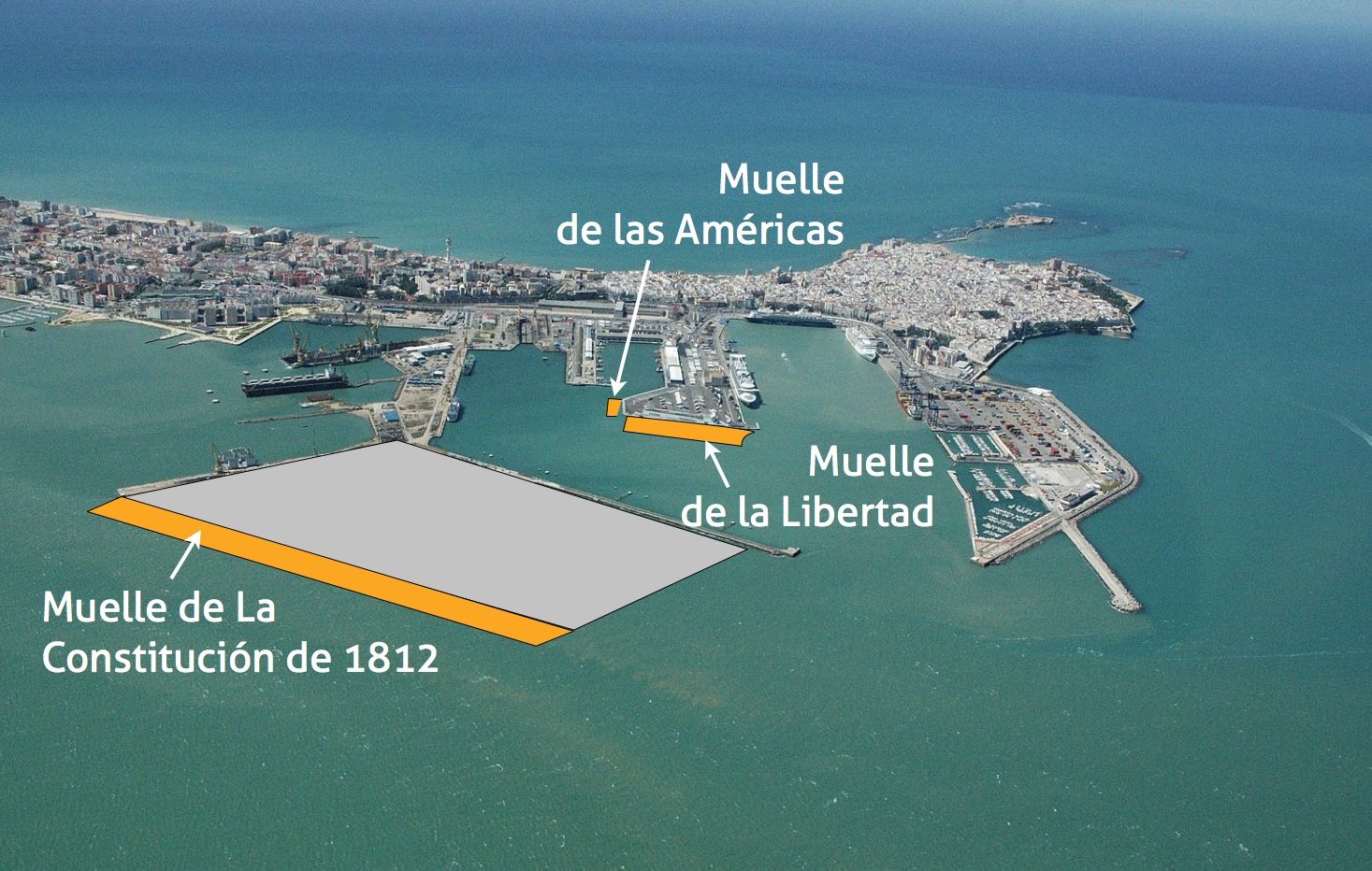 El Puerto de Cádiz ya tiene nombre para los nuevos muelles