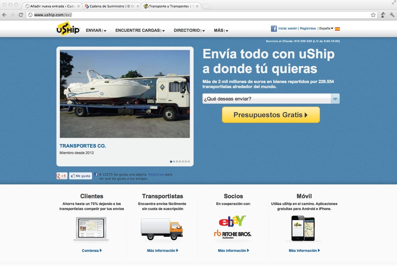 uShip Homepage uShip Homepage