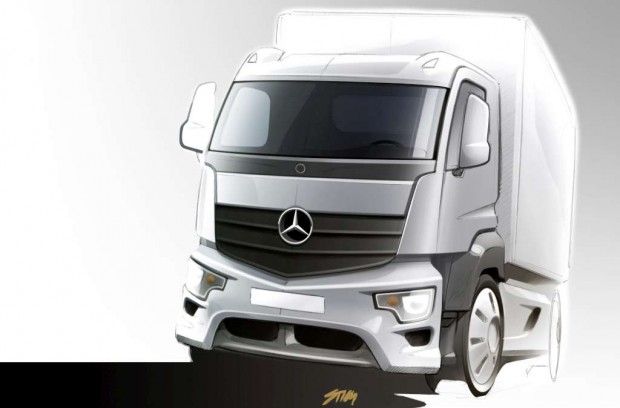 Mercedes presenta el esbozo de la nueva familia de camiones Antos 