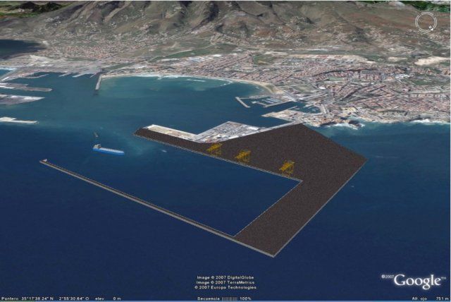 Proyecto de ampliación del puerto de Melilla.