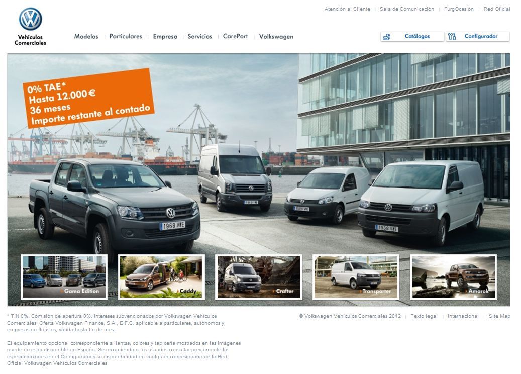 Nueva página web de Volkswagen Vehículos Comerciales