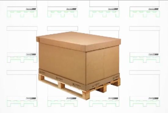 Nuevos contenedores de cartón plegable para la distribución con palets