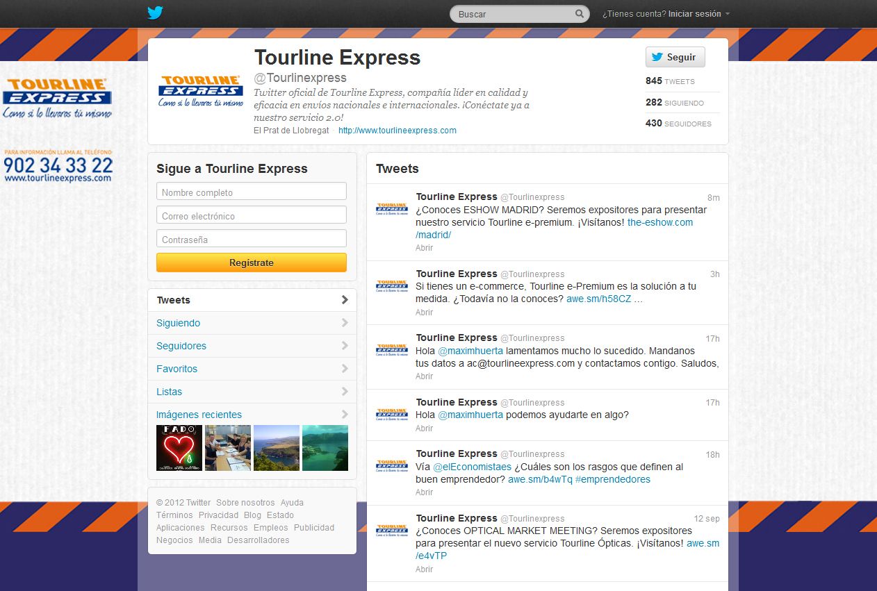 Twitter es el nuevo canal de atención al cliente de Tourline.