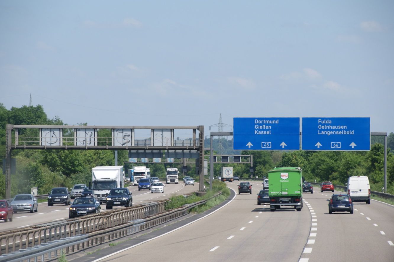 Circulación en las autopistas alemanas.