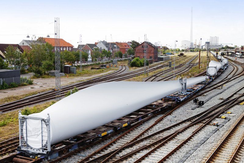 SNCF Geodis se encarga del transporte ferroviario de las palas de los aerogeneradores de Vestas