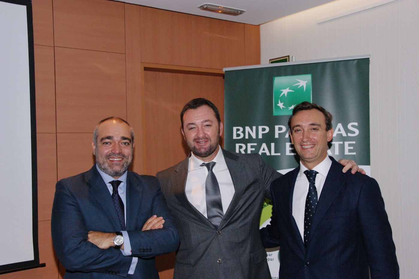 Equipo de BNP Paribas (de izda. a dcha.) Claudio Losa, Thierry Bougeard y Alberto Larrazabal