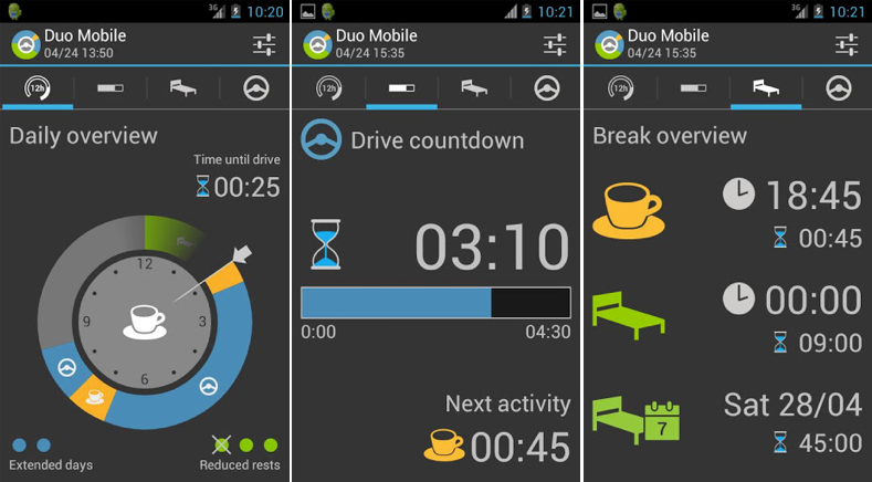 Duo Mobile aplicación para gestionar el tacógrafo desde el móvil