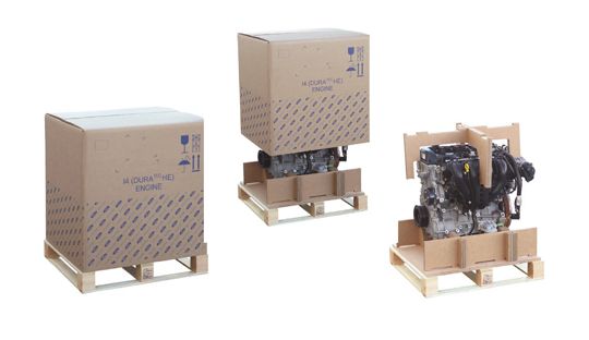 Embalaje en cartón cuádruple para motores de Tecnicarton Embalaje en cartón cuádruple para motores de Tecnicarton