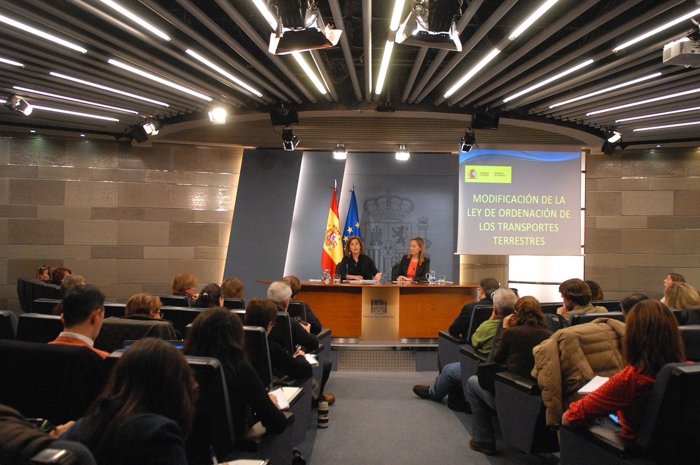 Presentacion del proyecto de reforma LOTT en Consejo de ministros del 7 de diciembre de 2012.