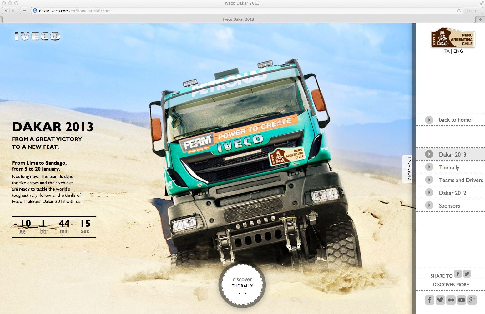 Iveco lanza una web para seguir el Dakar 2013