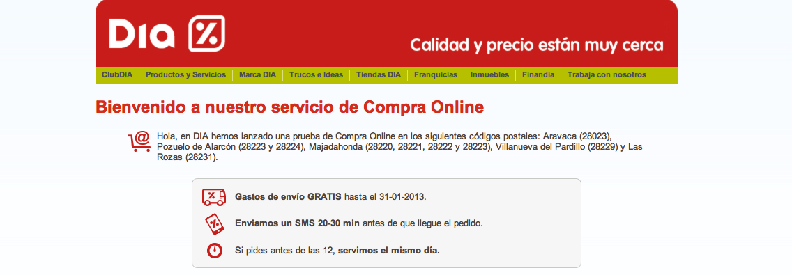 servicio compra online Dia