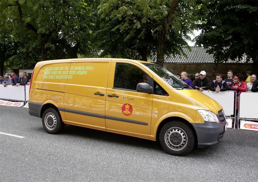 furgoneta eléctrica Vito Mercedes para los Correos Daneses