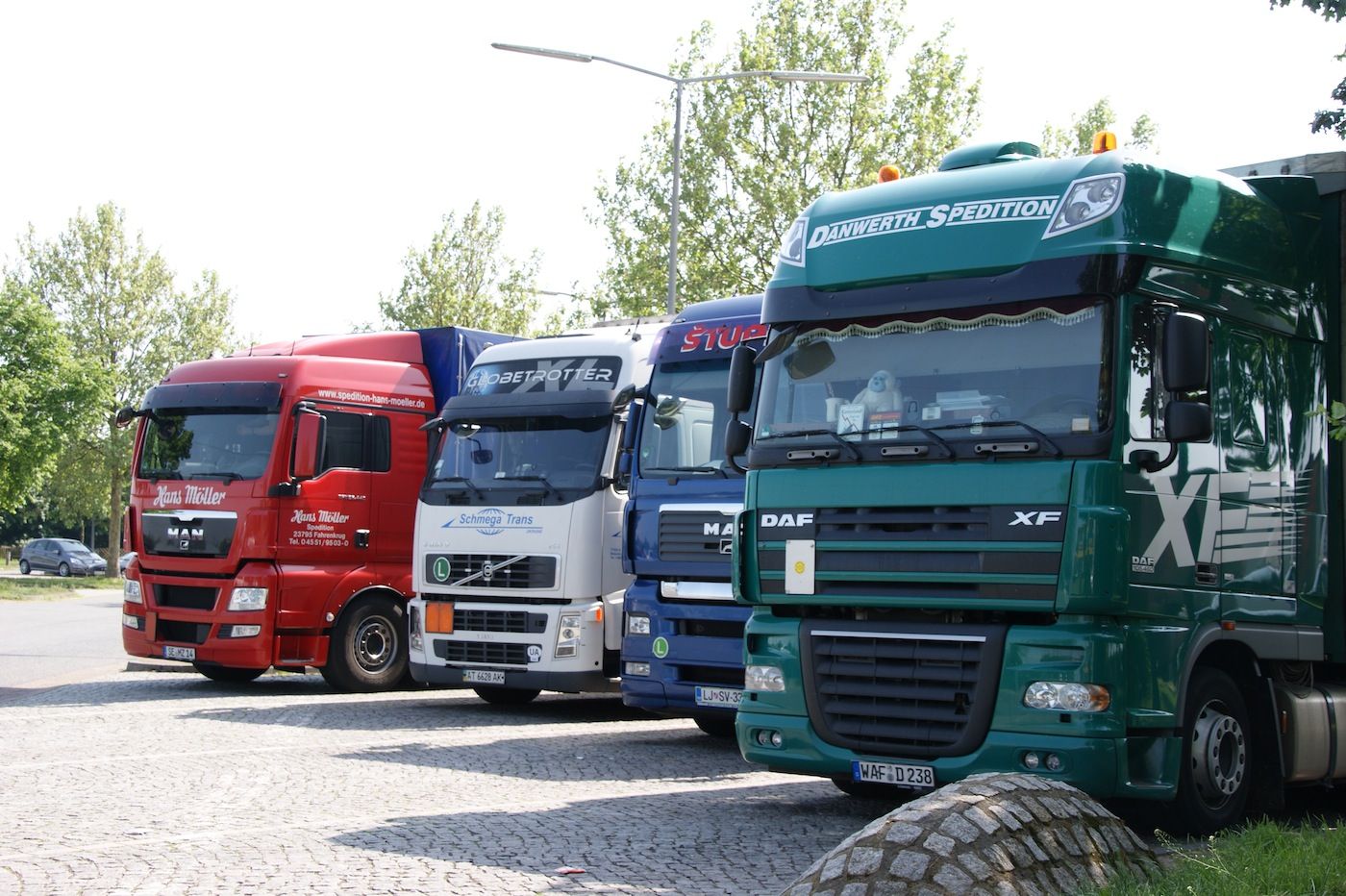 Aparcamiento de camiones en Alemania