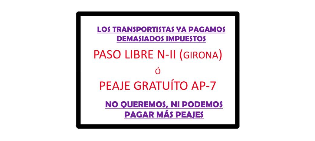 protestas de los transportistas contra la prohibicion de circular por la N-II