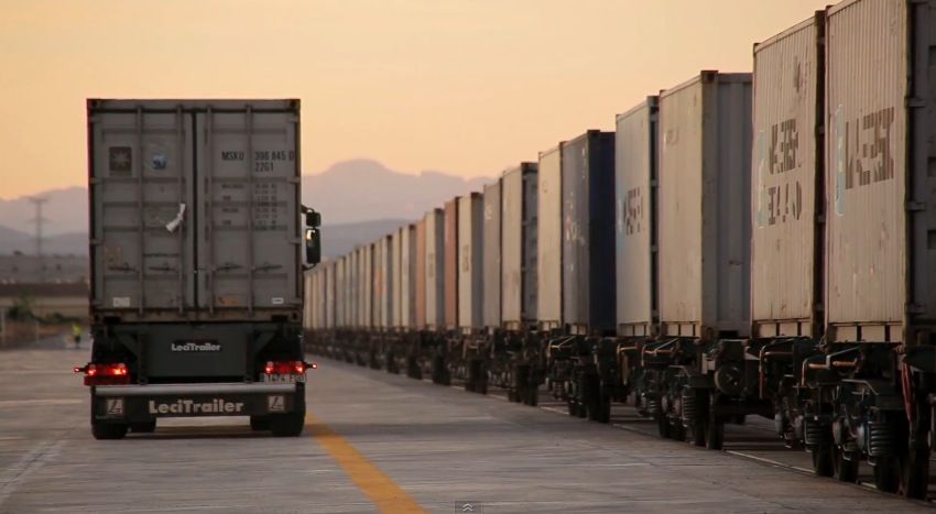 Transporte de contenedores por ferrocarril