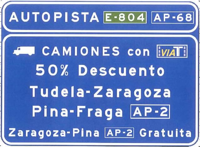 Descuento autopista Tudela Zaragoza AP-68