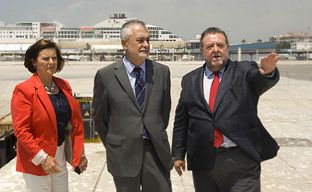 Griñán con el presidente del puerto de Motril