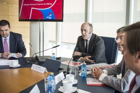 Asier Atutxa en la presentación del plan estratégico del puerto de Bilbao