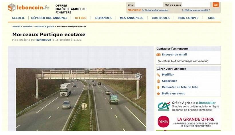 Portico para el control de la Ecotasa en venta