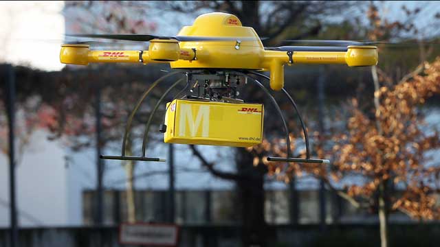 DHL tambien ensaya el uso de drones para las entregas