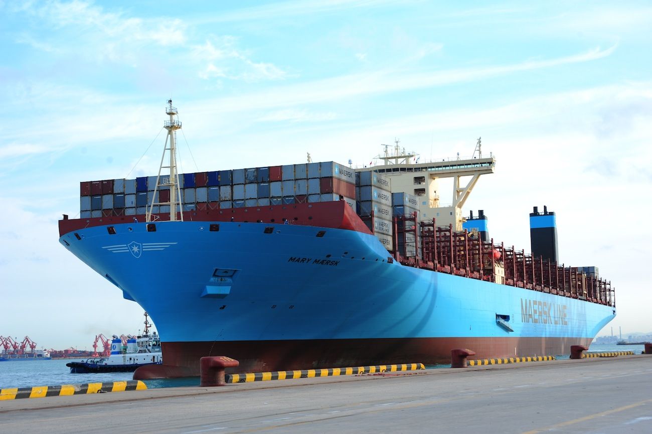 El Mary Maersk hace escala en el puerto de Algeciras