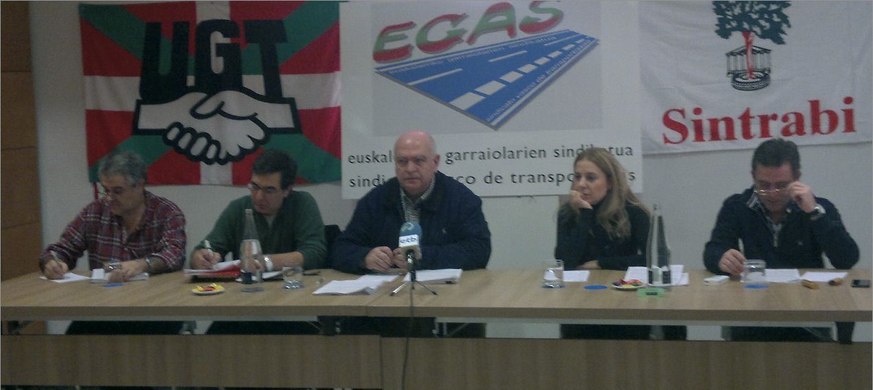 Asotrava, Egas, Sintrabi y Uniatramc-UGT reunion Bilbao para pedir moratoria del regimen de modulos