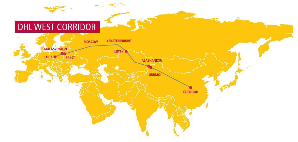 nuevo servicio multimodal de DHL entre China y Europa bajo temperatura controlada