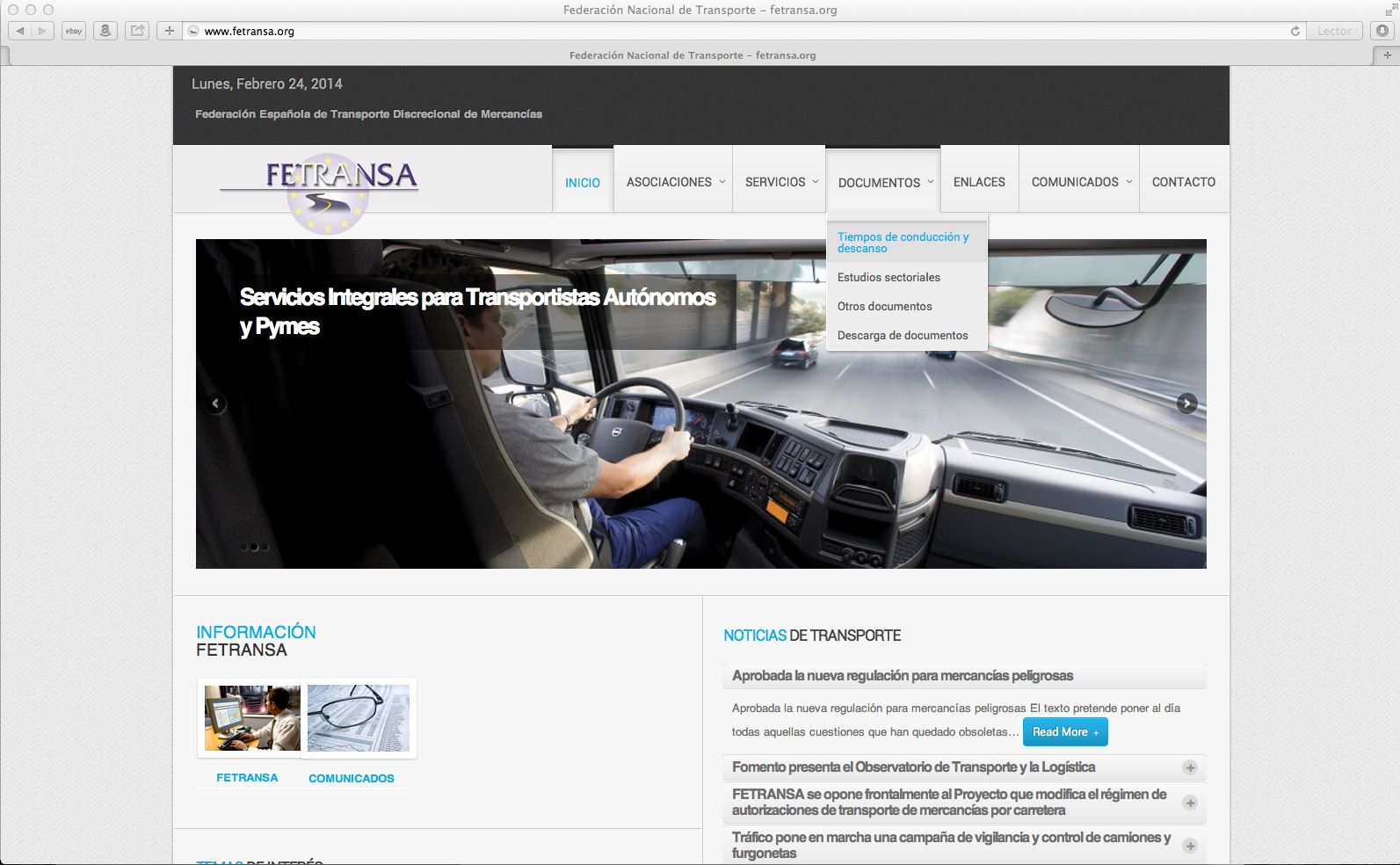 nueva web de Fetransa nueva web de Fetransa