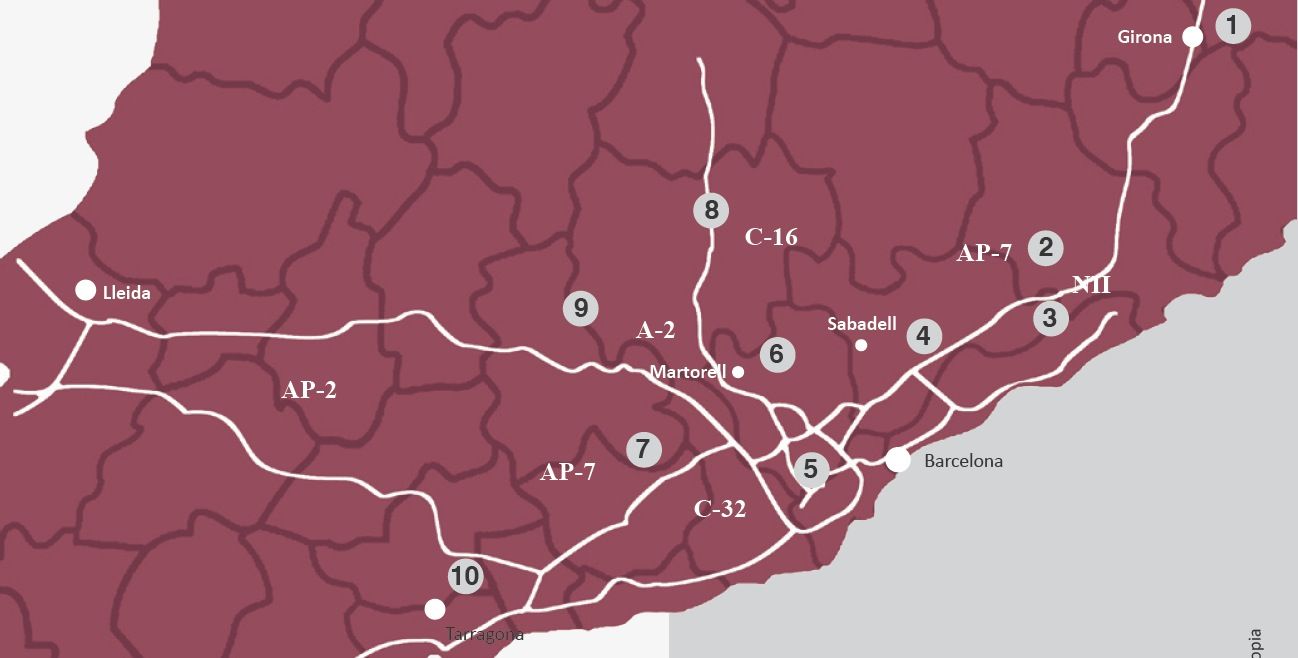 nucleos logisticos en Cataluna nucleos logisticos en Cataluna