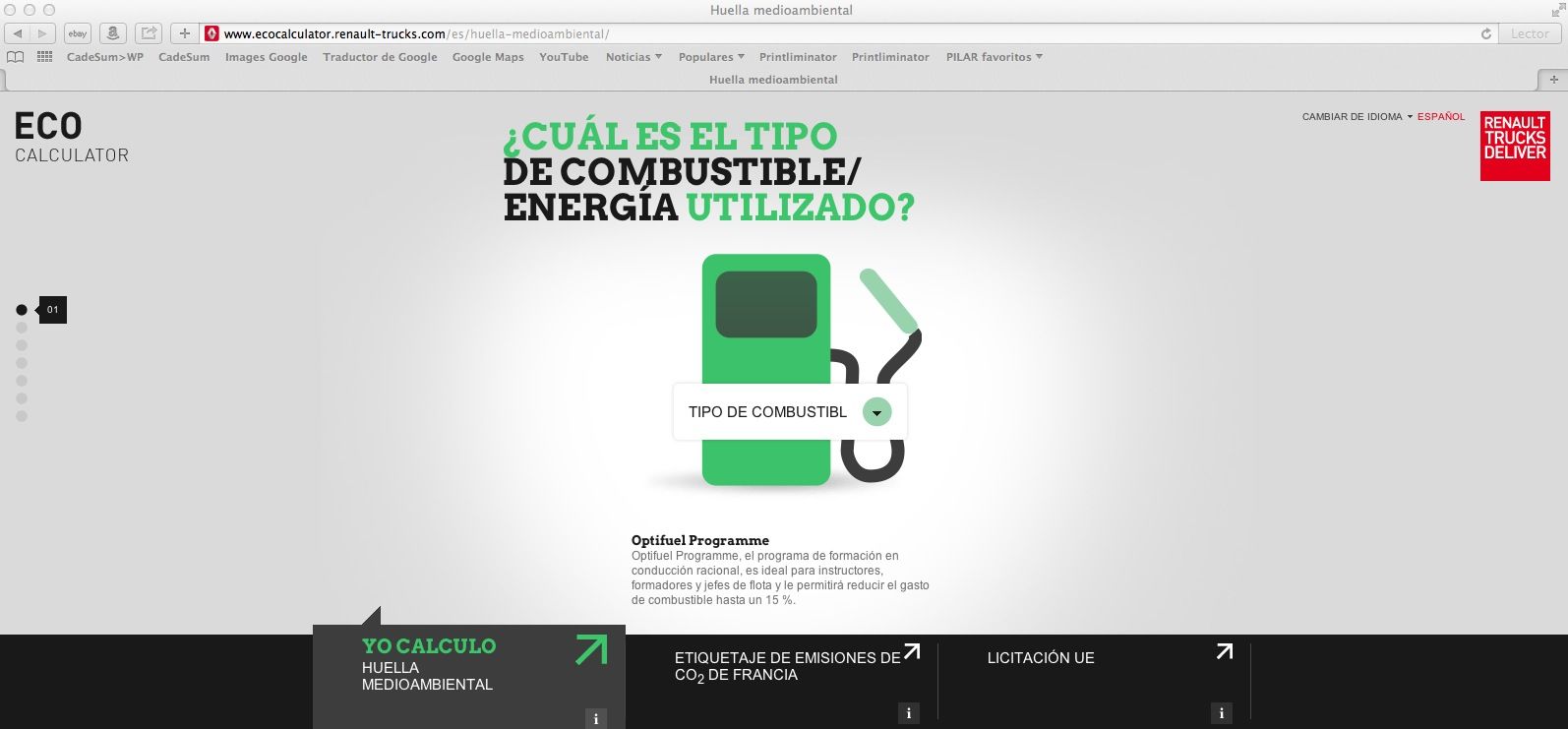 EcoCalculator herramienta de Renault Trucks