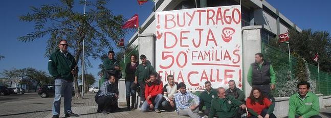 protesta de los trabajadores de Buytrago