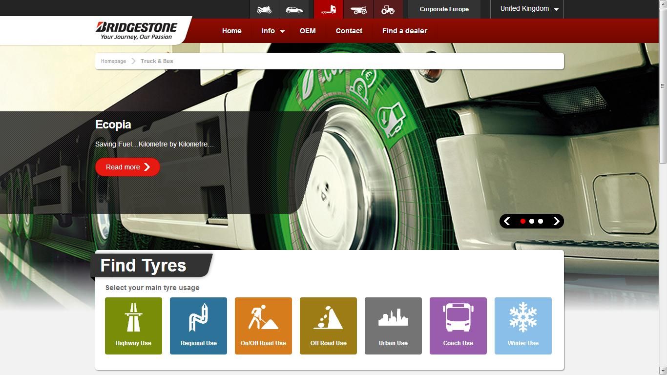 Nueva web de Bridgestone Europa