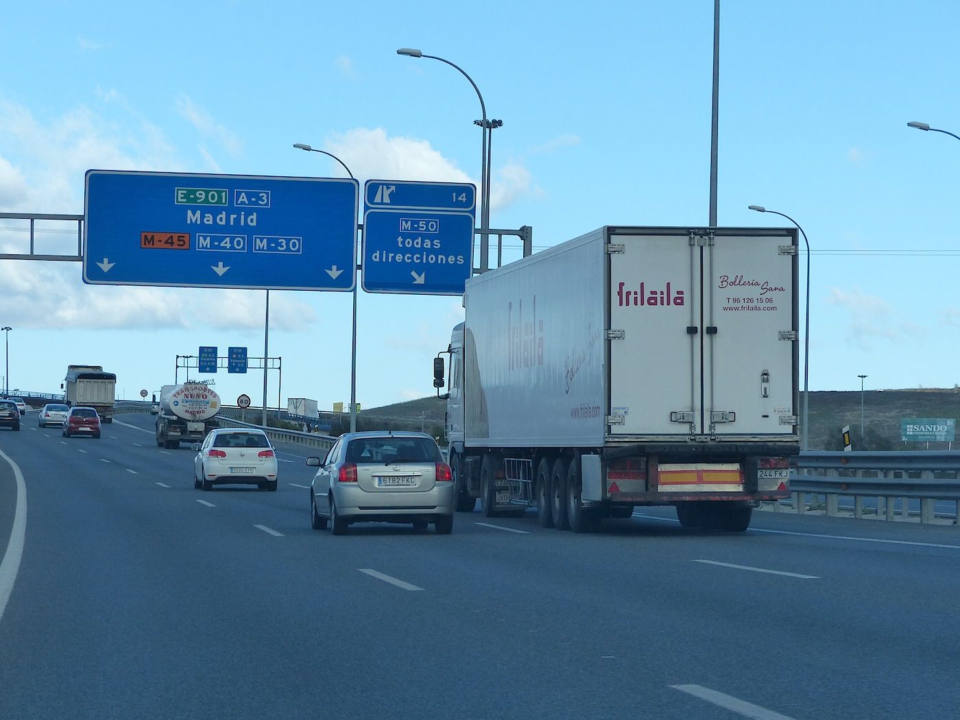 Transporte por carretera en los accesos a Madrid