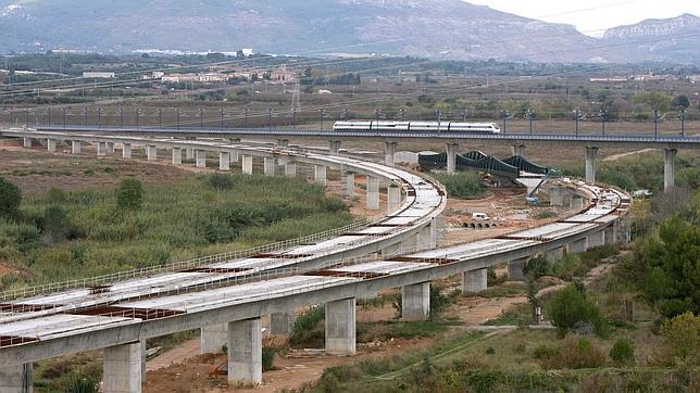 Obras del ferrocarril correspondientes al Corredor Mediterráneo