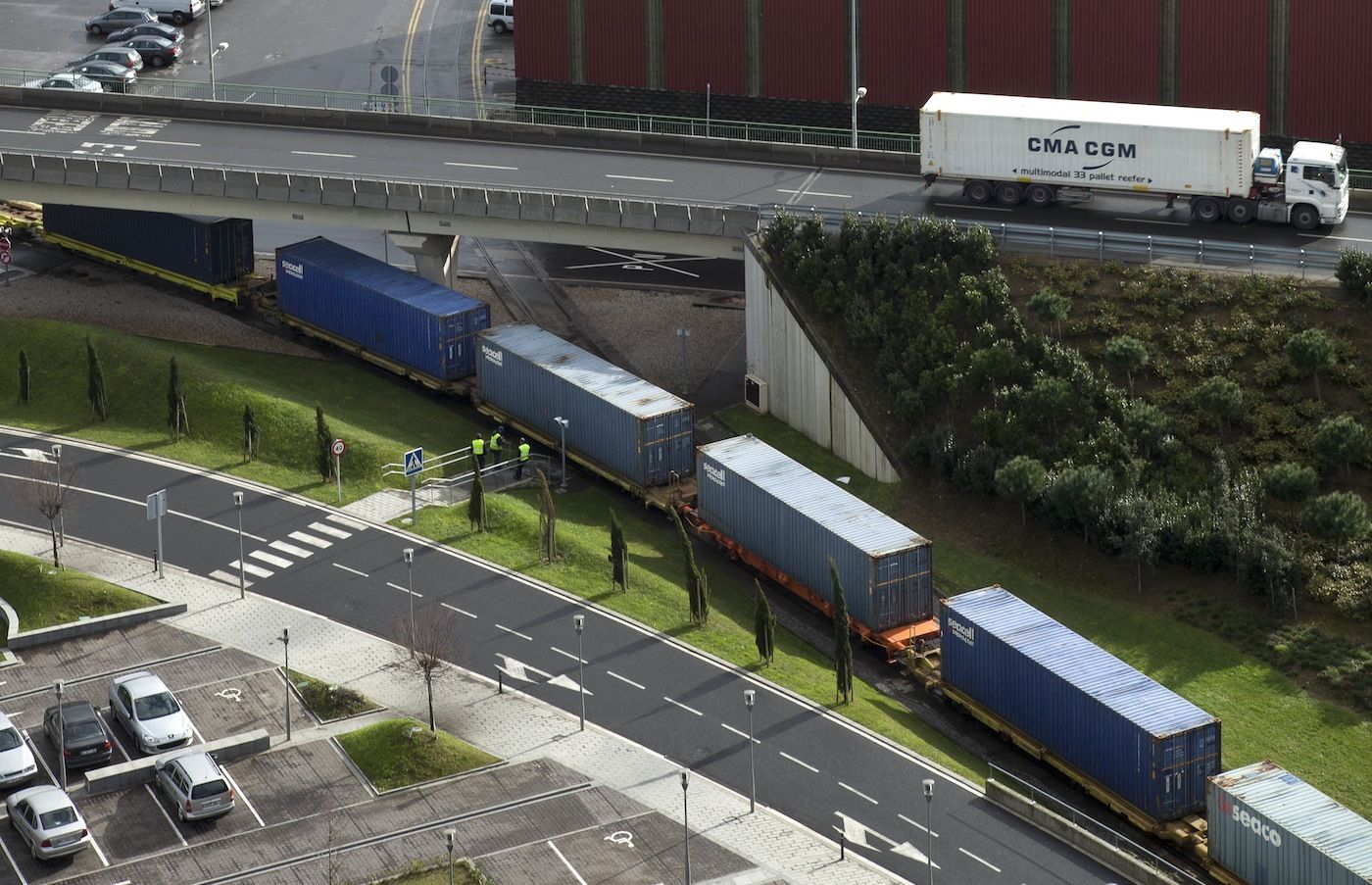 Tráfico ferroviario en el puerto de Bilbao