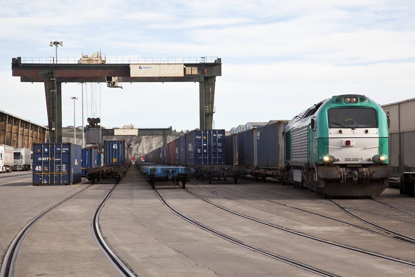 Acesso ferroviarios en el puerto de Bilbao