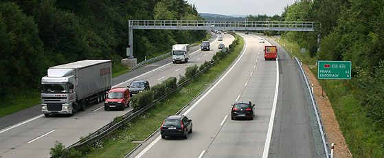 Peaje en una autopista de la Republica Checa