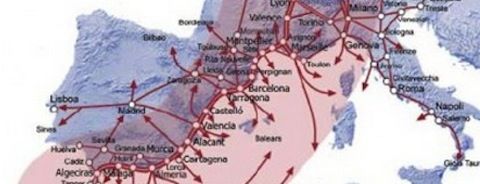 Corredor Mediterráneo en el levante español hasta Italia Corredor Mediterráneo en el levante español hasta Italia