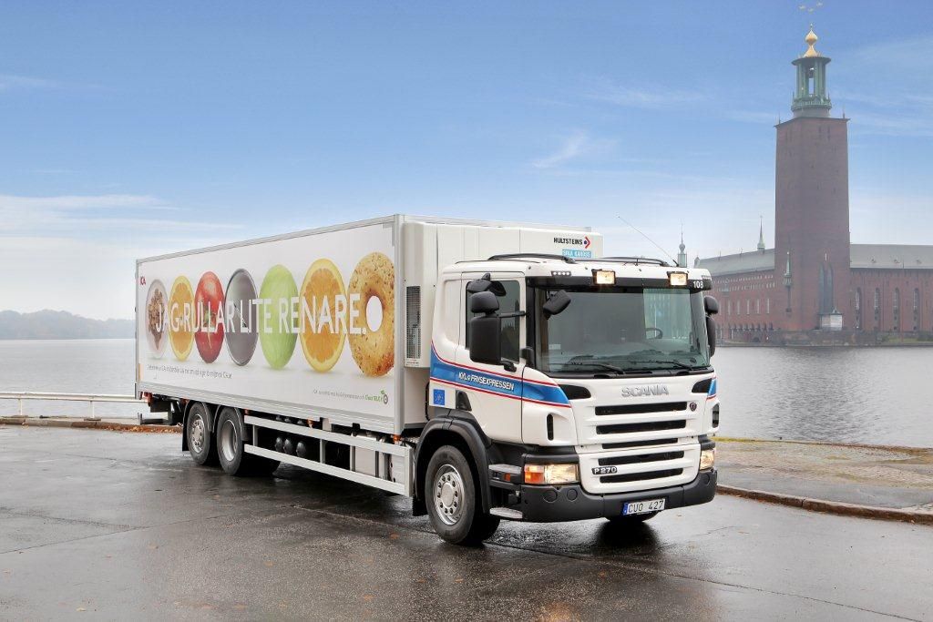 Vehículo Scania impulsado con bioetanol para el reparto en Estocolmo