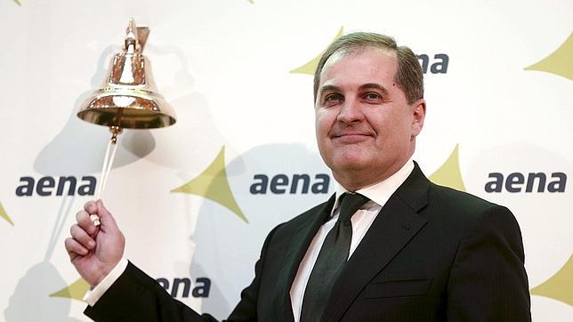 El presidente de Aena Manuel Vargas da el toque de salida a bolsa del gestor aeroportuario