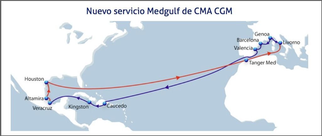 Nuevo servicio Medgulf de CMA CGM