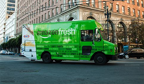vehículo para la distribucion de Amazon Fresh