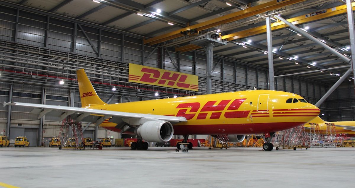 Hangar de DHL en el hub de Leipzig