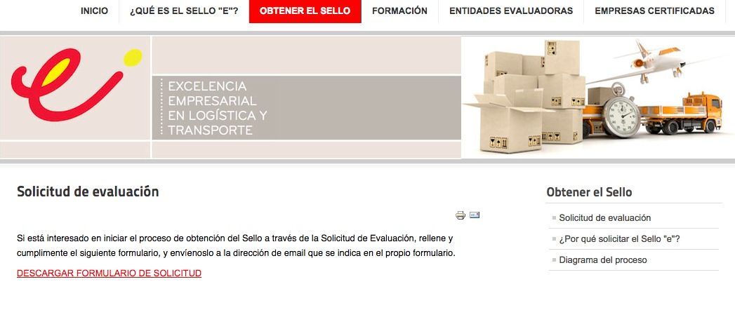 sello e página web sello e página web