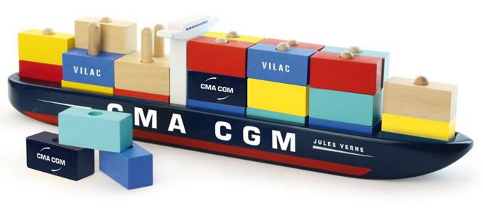 CMA CGM juguete de madera