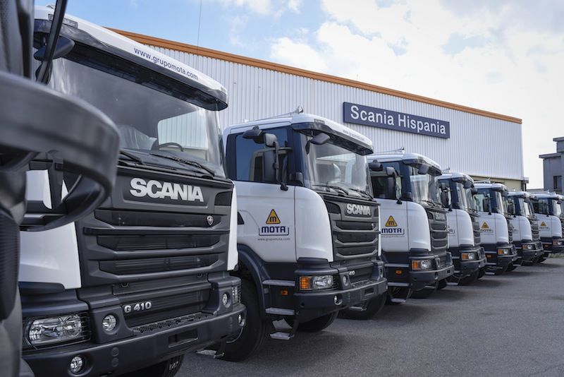 Transportes Mota adquiere 10 vehículos Scania para obra pública