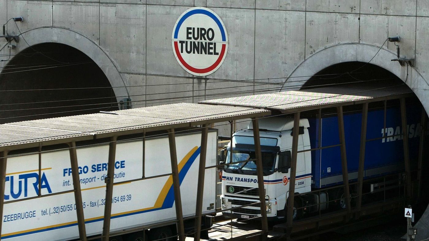 Transporte de camiones en Eurotunnel