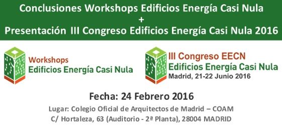 Jornada 'Conclusiones Workshop Edificios de Energía Casi Nula'