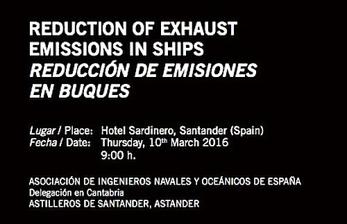 Jornada internacional sobre la reducción de emisiones de gases de escape en buques